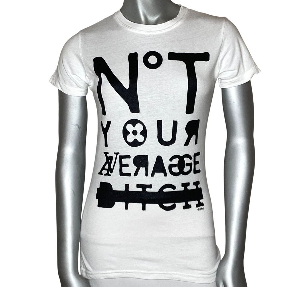 HLZBLZ "Not Your Average ..." White / Black Novelty Designer Logo T-Shirt S